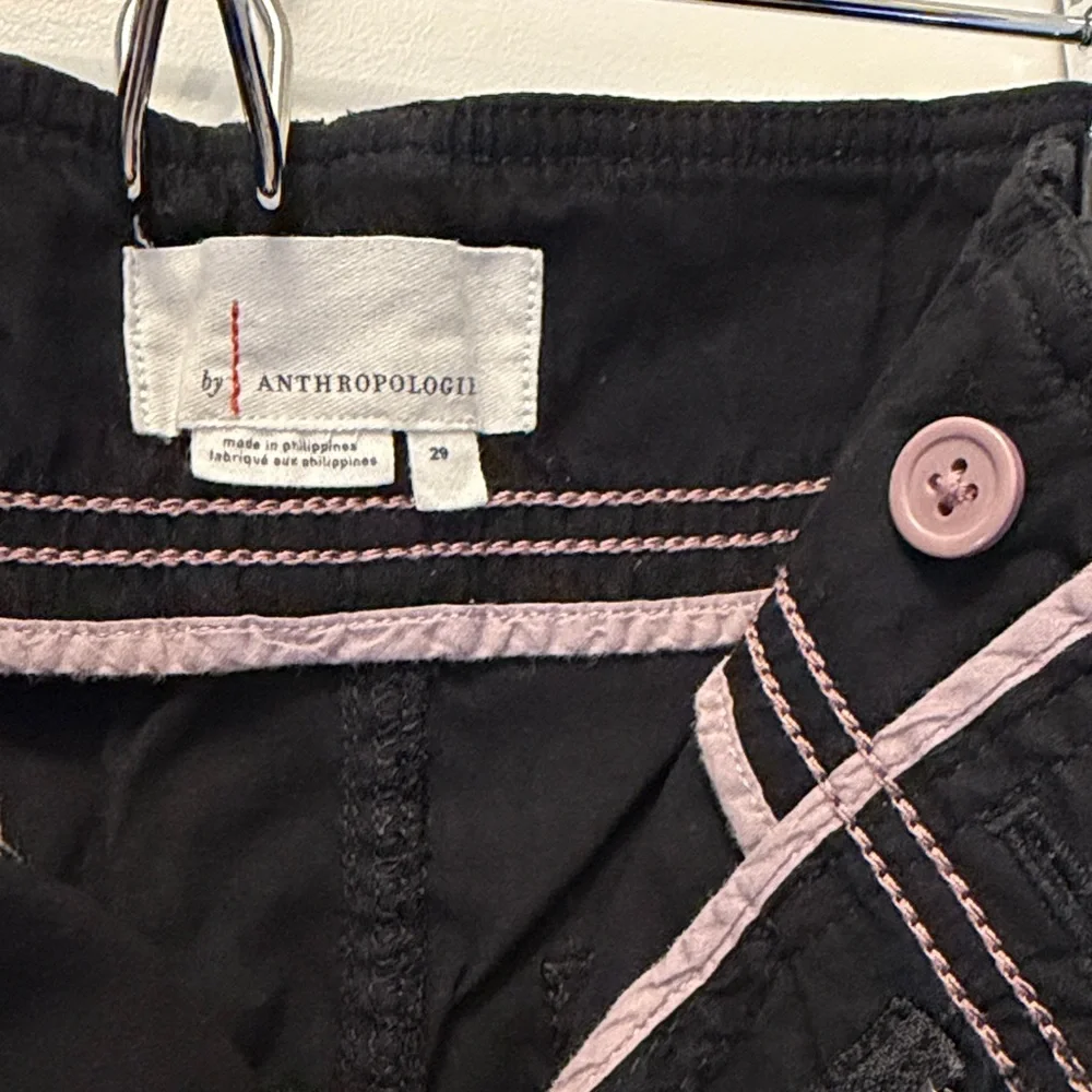 Anthropologie Black High-Waisted Pants 29/8 - Picture 5 of 6